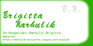 brigitta marhulik business card